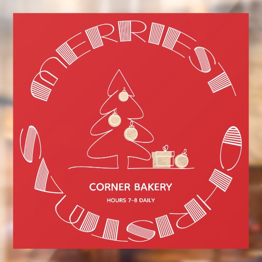 最も楽しいクリスマス 赤 ウィンドウサイン (シート2)