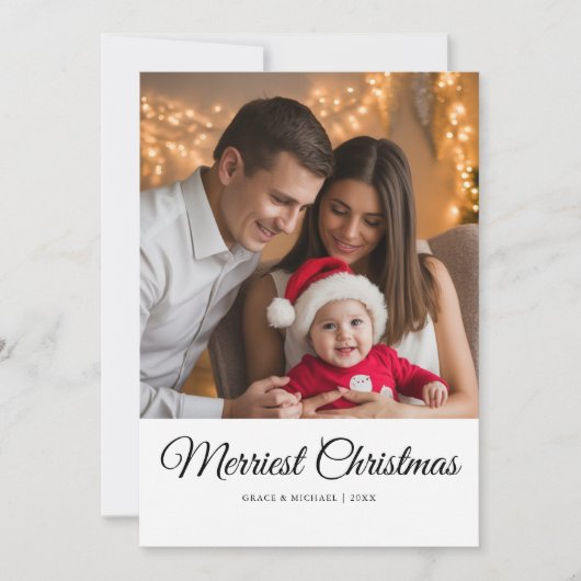 最も楽しいメリエストファミリーのホリデーカードデザイン シーズンカード (正面)