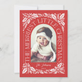 最も楽しいリトルクリスマス ベリー フォト アーチ レッド シーズンカード (正面)