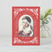 最も楽しいリトルクリスマス ベリー フォト アーチ レッド シーズンカード (スタンド正面)