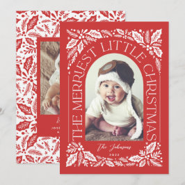 最も楽しいリトルクリスマス ベリー フォト アーチ レッド シーズンカード