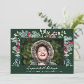 最も楽しい休日フレームグリーンクリスマスカード シーズンカード (スタンド正面)