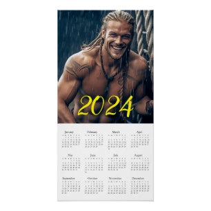 最も残忍なマコ2024。カレンダー ポスター