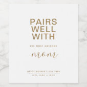 最も母親のミニマルな人とうまくペア素晴らしを組む ワインラベル (シングルラベル)