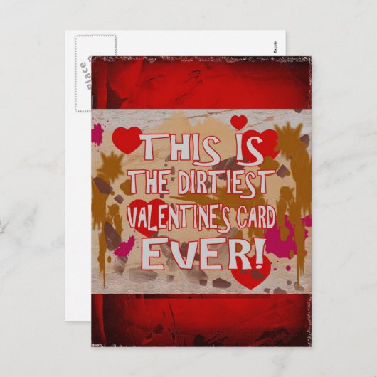 最も汚れたバレンタインのカード! シーズンポストカード (正面/裏面)