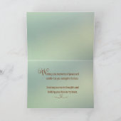 最も深い哀悼の意を込めて - 夕焼けの反射 カード (内部)