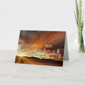 最も深い哀悼の意を込めて - 夕焼けの反射 カード (正面)