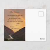 最も深い哀悼の虹の弔慰はがき ポストカード (裏面)