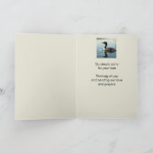 最も深い悔やみや弔慰で一般的なルーンバード自然アート カード (内部)