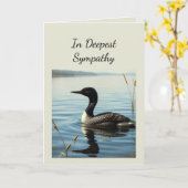 最も深い悔やみや弔慰で一般的なルーンバード自然アート カード (黄色い花)