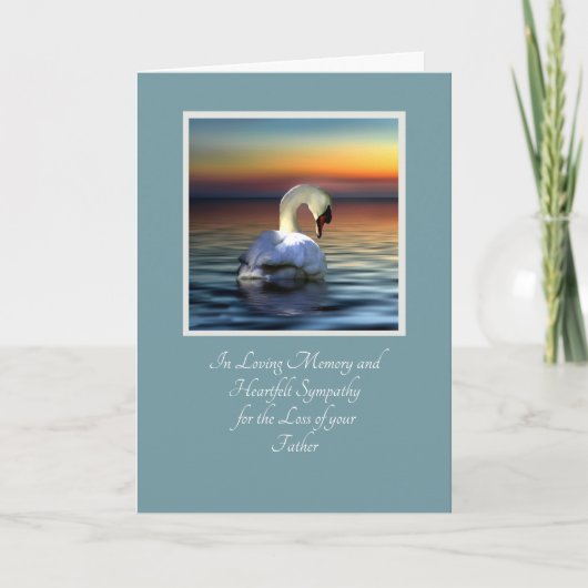 最も深い悔やみや弔慰で父を失うパパ カード (正面)