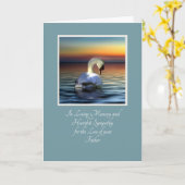 最も深い悔やみや弔慰で父を失うパパ カード (黄色い花)