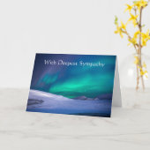 最も深い悔やみや弔慰で美しい北の光 カード (黄色い花)