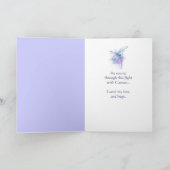 最も深い悔やみや弔慰で美しい青いトンボ カード (内部)