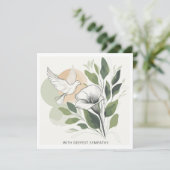 最も深い悔やみや弔慰で カード (スタンド正面)