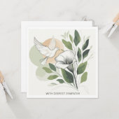 最も深い悔やみや弔慰で カード (正面/裏面インサイチュ)