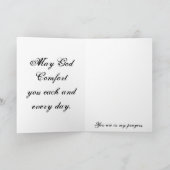 最も深い悔やみや弔慰で カード (内部)