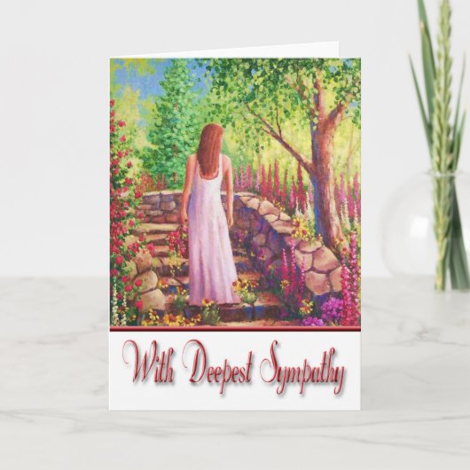 最も深い悔やみや弔慰で カード (正面)