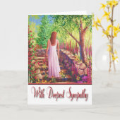 最も深い悔やみや弔慰で カード (黄色い花)