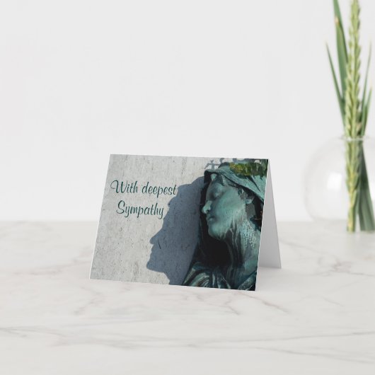 最も深い悔やみや弔慰で カード (正面)