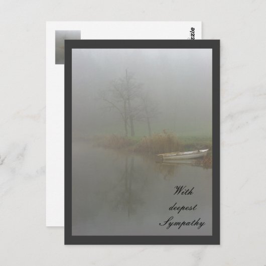 最も深い悔やみや弔慰で ポストカード (正面/裏面)