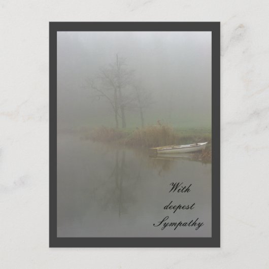 最も深い悔やみや弔慰で ポストカード (正面)