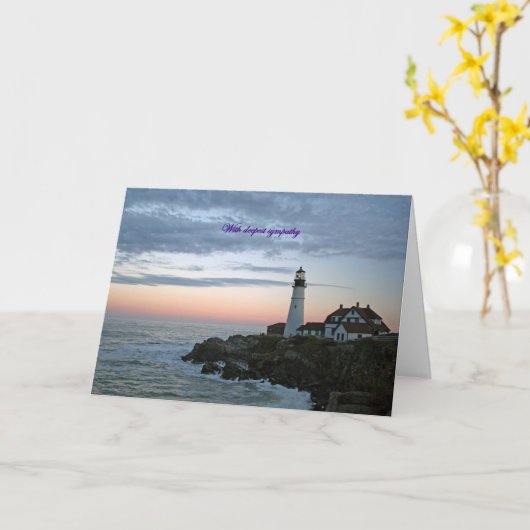 最も深い悔やみや弔慰で、日没にセンチメント カード (黄色い花)