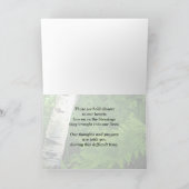 最も深い悔やみや弔慰で、《植物》アスペンとシダの挨拶 カード (内部)