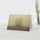 最も深い悔やみや弔慰で – 霧の中に木を持って カード (正面)