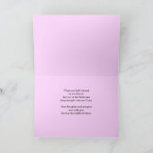 最も深い悔やみや弔慰と氷草紫色の花 カード (内部)