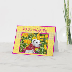 最も深い悔やみや弔慰のボクサーのパピースグリーティングカードで カード