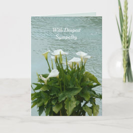 最も深い悔やみや弔慰のユリ カード