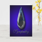 最も深い悔やみや弔慰の喪失 カード (黄色い花)