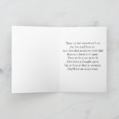 最も深い悔やみや弔慰の白い花の写真 カード (内部)