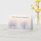最も深い悔やみや弔慰の美しい冬の木々自然 カード (黄色い花)