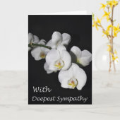 最も深い悔やみや弔慰の蘭の花で カード (黄色い花)