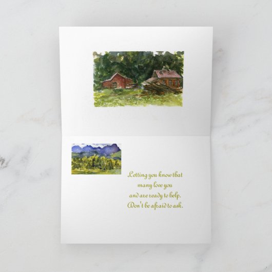 最も深い悔やみや弔慰またはすべての行事のテンプレートを使って カード (内部)