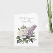 最も深い悔やみや弔慰エレガントフローラ空白ののカード内 カード (正面)