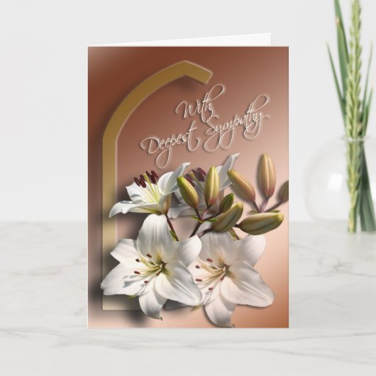 最も深い悔やみや弔慰カードを使って カード (正面)