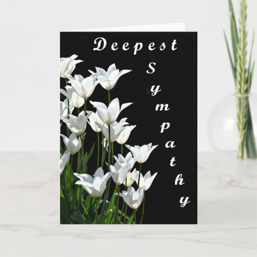最も深い悔やみや弔慰カード カード (正面)