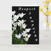 最も深い悔やみや弔慰カード カード (黄色い花)