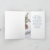 最も深い悔やみや弔慰ガーデンフラワーブーケ カード (内部)