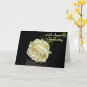 最も深い悔やみや弔慰クリームバラ カード (黄色い花)