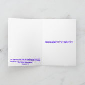 最も深い悔やみや弔慰グリーティングカード カード (内部)