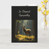 最も深い悔やみや弔慰スタグディアフォレスト自然 カード (黄色い花)