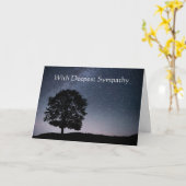 最も深い悔やみや弔慰スターズナイトスカイローンツリー カード (黄色い花)