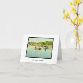 最も深い悔やみや弔慰ズセーラーボーツオンレイク カード (黄色い花)