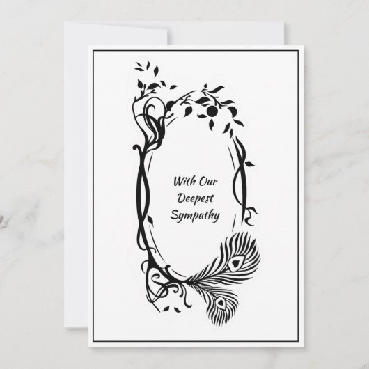 最も深い悔やみや弔慰ブラックフローラスクロミニマルール白 (正面)