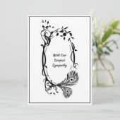 最も深い悔やみや弔慰ブラックフローラスクロミニマルール白 (スタンド正面)