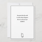 最も深い悔やみや弔慰ブラックフローラスクロミニマルール白 (裏面)